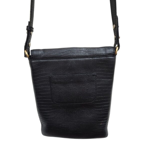 Marc by Marc Jacobs Black Leather Crossbody Bag Gold Logo Plate Designer Purse - Picture 5 of 11